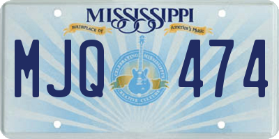 MS license plate MJQ474