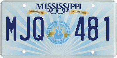 MS license plate MJQ481