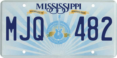 MS license plate MJQ482