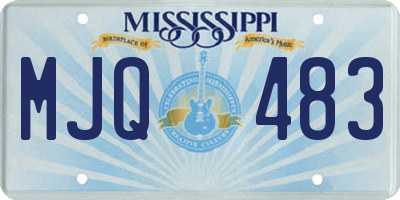 MS license plate MJQ483