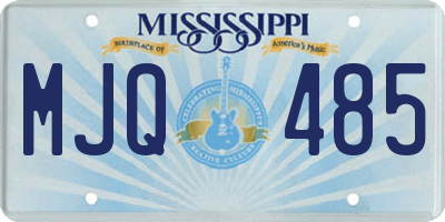 MS license plate MJQ485