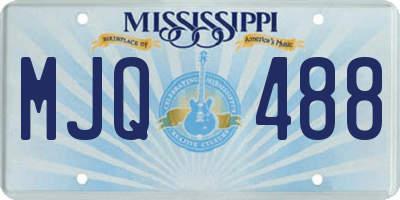 MS license plate MJQ488