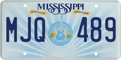 MS license plate MJQ489