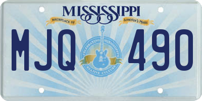 MS license plate MJQ490