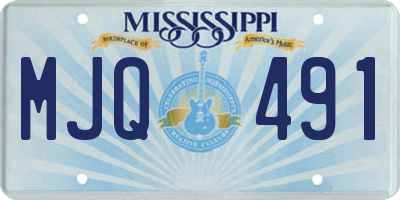 MS license plate MJQ491
