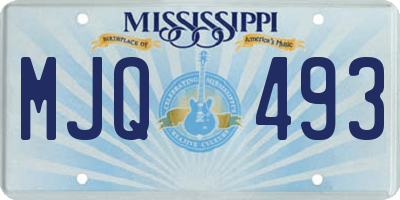 MS license plate MJQ493
