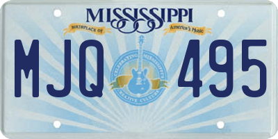 MS license plate MJQ495