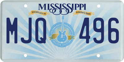 MS license plate MJQ496