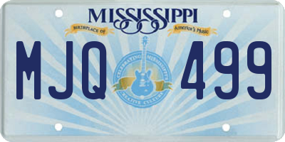 MS license plate MJQ499