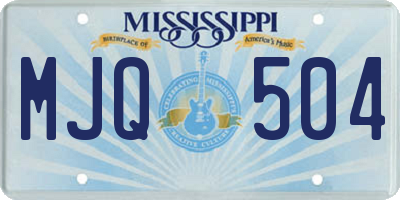 MS license plate MJQ504