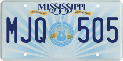 MS license plate MJQ505
