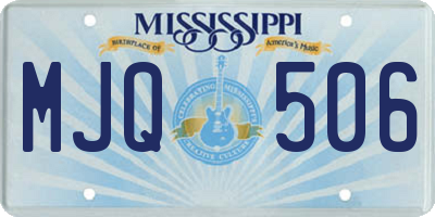 MS license plate MJQ506