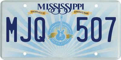 MS license plate MJQ507