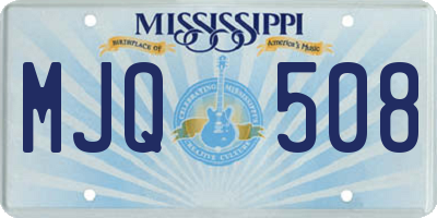 MS license plate MJQ508