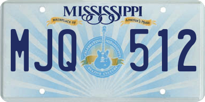 MS license plate MJQ512
