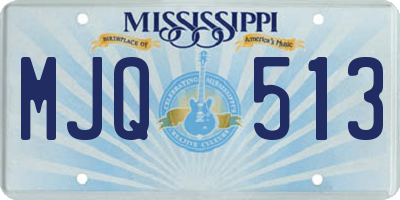 MS license plate MJQ513