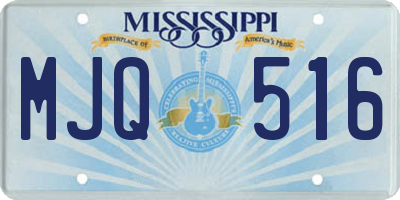 MS license plate MJQ516