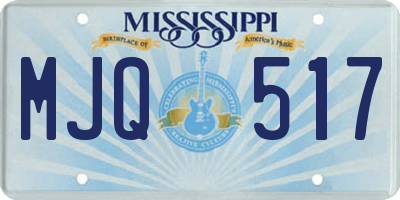 MS license plate MJQ517