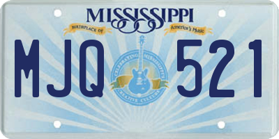 MS license plate MJQ521