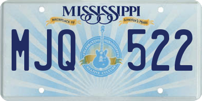 MS license plate MJQ522
