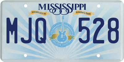 MS license plate MJQ528