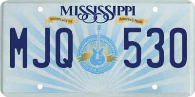 MS license plate MJQ530