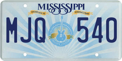 MS license plate MJQ540
