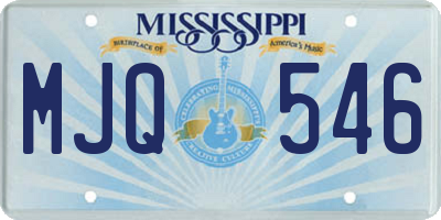 MS license plate MJQ546