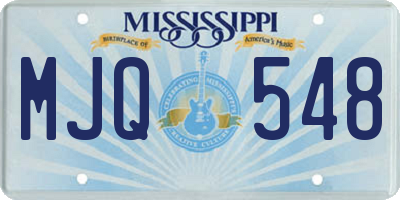 MS license plate MJQ548
