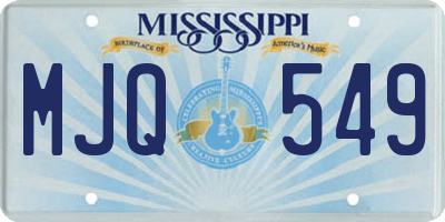 MS license plate MJQ549