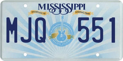 MS license plate MJQ551