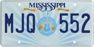 MS license plate MJQ552