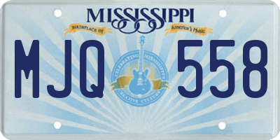 MS license plate MJQ558