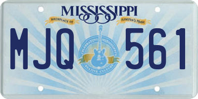 MS license plate MJQ561