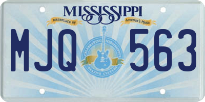 MS license plate MJQ563