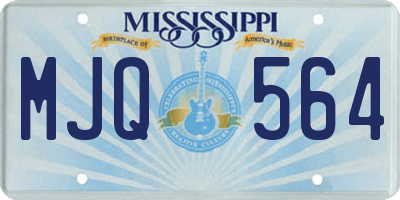 MS license plate MJQ564