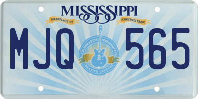 MS license plate MJQ565