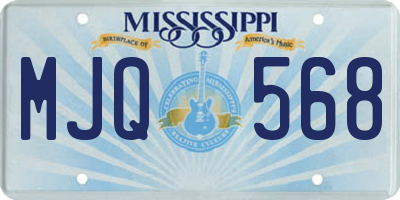 MS license plate MJQ568