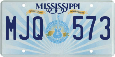 MS license plate MJQ573