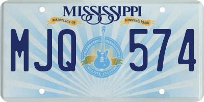 MS license plate MJQ574