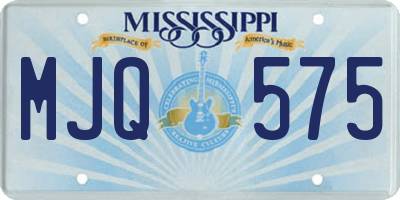 MS license plate MJQ575