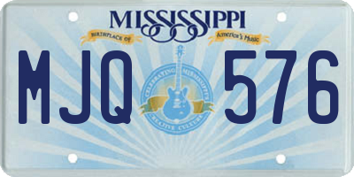 MS license plate MJQ576