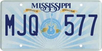 MS license plate MJQ577