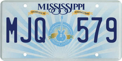 MS license plate MJQ579