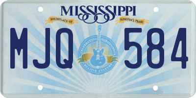 MS license plate MJQ584