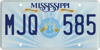 MS license plate MJQ585