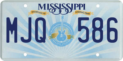 MS license plate MJQ586