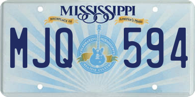 MS license plate MJQ594