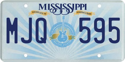 MS license plate MJQ595