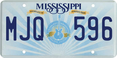 MS license plate MJQ596